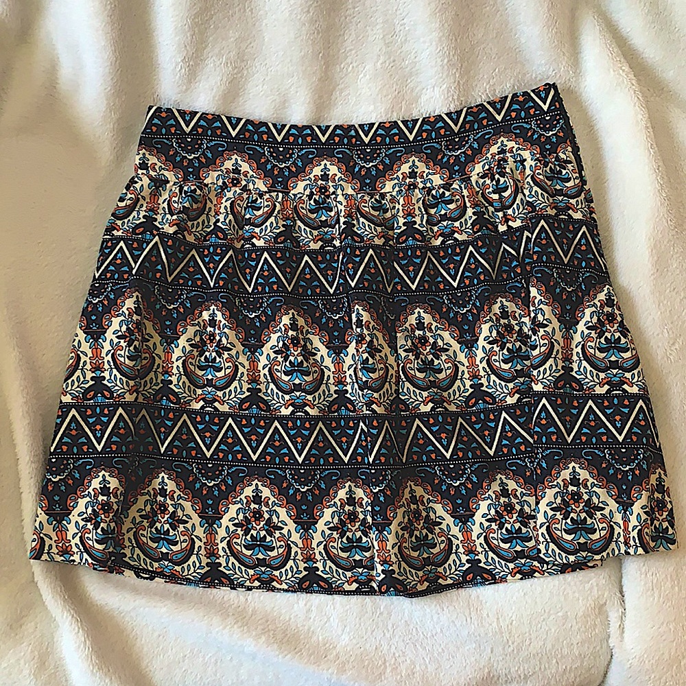 Floral Pattern Mini Skirt